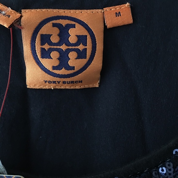 NEW NWT Tory Burch Alton Sequined Belted Navy Sleeveless Party Dress - Picture 9 of 9